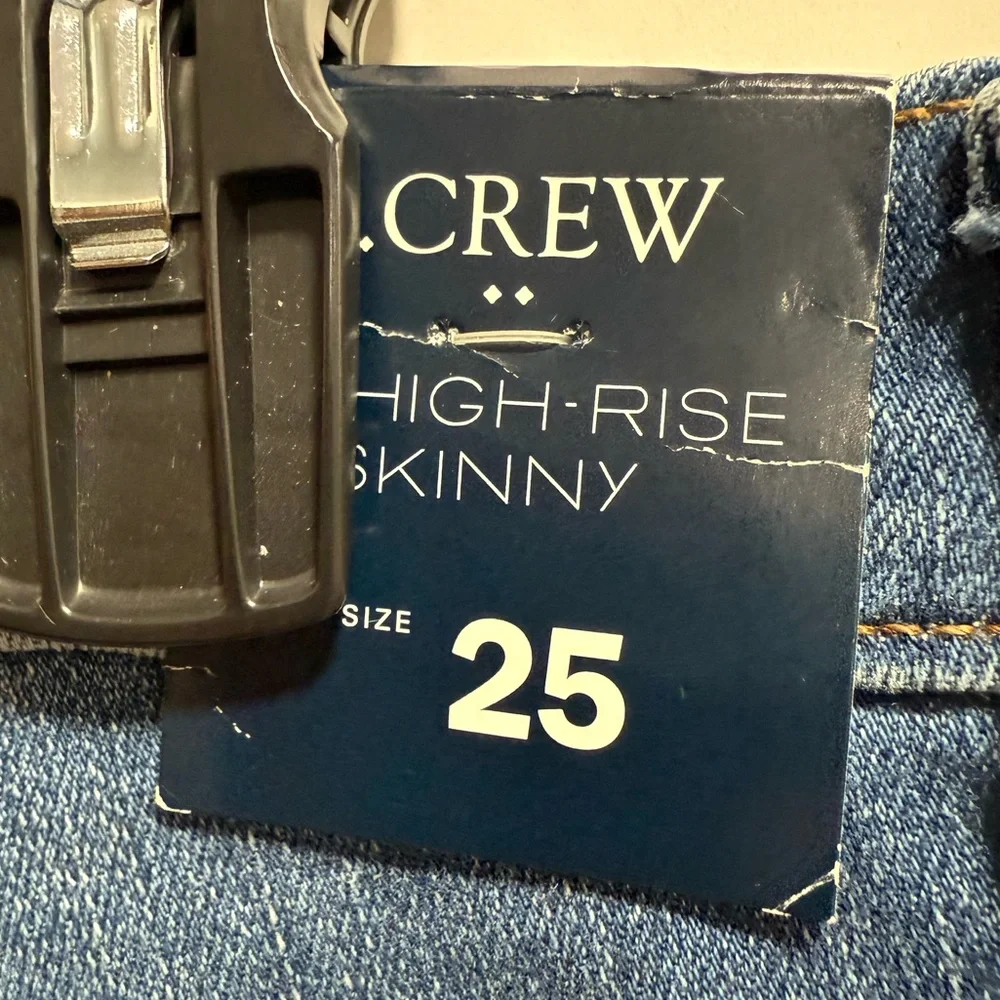 NWT J. Crew 10” High-Rise Skinny‎ Jean Raw Hem, size 25, button fly